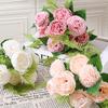 2/4pcs Silk Artificial Flowers Peony Hydrangea Hot Sale Wedding Bridal Bouquet Home Room Table Garden Wreath Festival Diy Decor