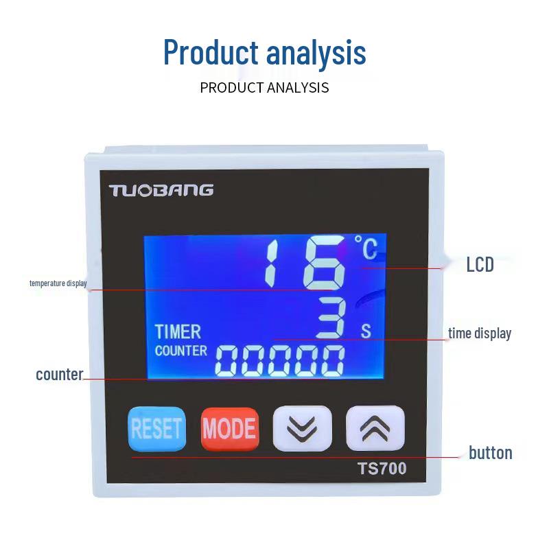 TS700 LCD 3-in-1 Temperature and Time Controller for Heat Press Machines
