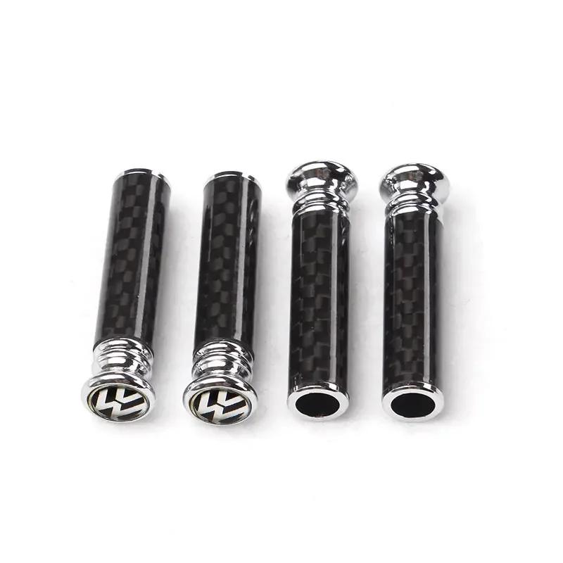 2026 Hot For VW VOLKSWAGEN 4PCS Carbon Fiber Car Door Lock Pins Bolt Cover For Volkswagen Passat Santana Tiguan Golf Bora Jetta