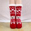 Ultra Thick Lined Warm Floor Socks with Red Bear Design