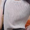 Summer Women's Round Neck Knitted T-shirt Casual Hollow Ice Silk Short Sleeved Knitted Shirt for Women