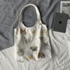 Dog Illustration Canvas Bag Shoulder Vintage