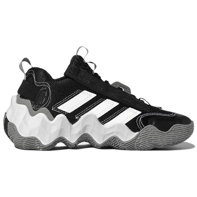 Adidas Exhibit B Round Toe Comfortable Shock Absorption Non-Slip Wear-Resistant Support Low-Top Basketball Shoes Unisex Sneaker Black Gray GZ9551