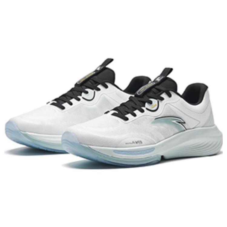 New Anta Variety Training Collection Linghui Anti Slip Wear Resistant Low Top Training Shoes Men's White Black Cyan 112337790-1