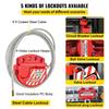 42 PCS Lockout Tagout Kits, Electrical Safety Loto Kit Includes Padlocks, 5 Kinds of Lockouts, Hasps, Tags & Ties, Box, Lockout Safety Tools for