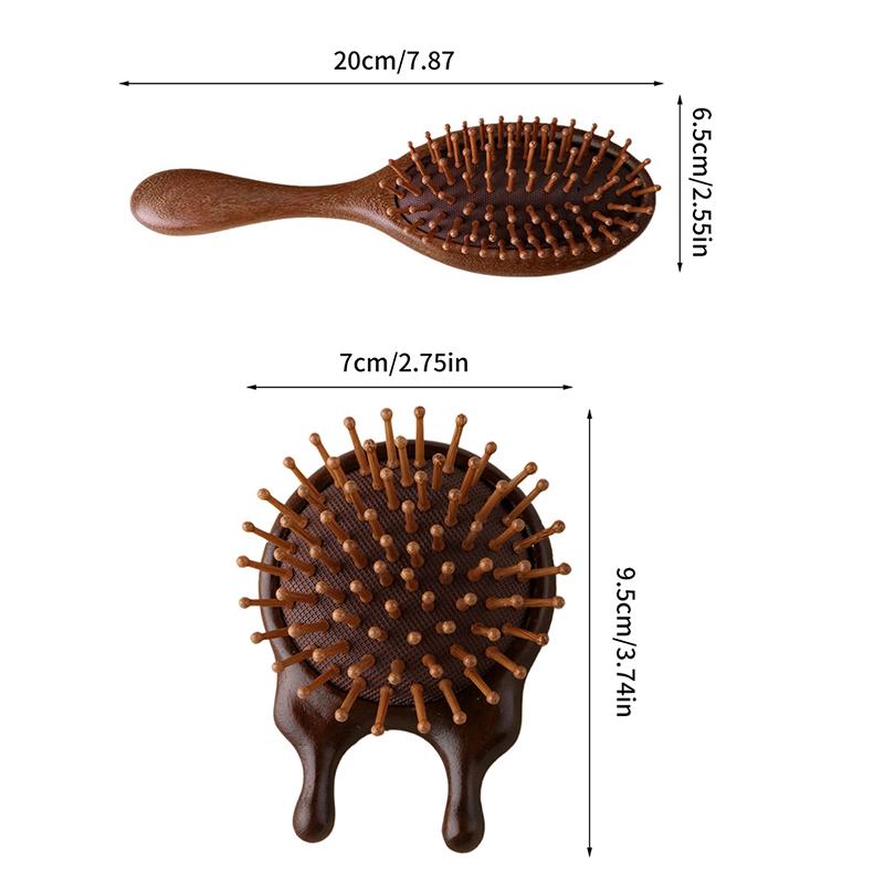 Golden Silk Green Sandalwood Airbag Comb Air Cushion Comb Anti Static Massage Wood Comb Curly Hair Comb Brush Hair Curly Hair