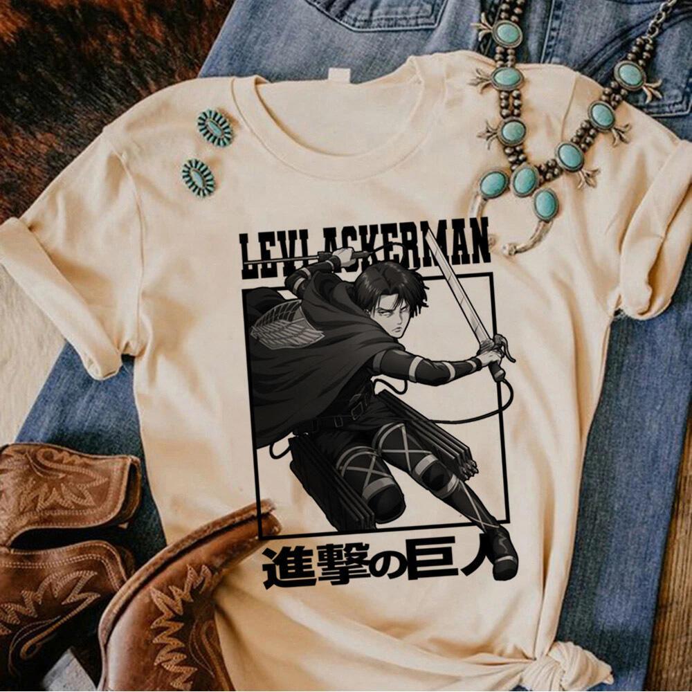Shingeki No Kyojin Top Tees Women 80s Grunge Retro Pastel T Shirt Breathable Colorful Classic 80s Graphic Anime