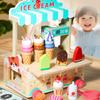 Children's Simulated Ice Cream Multi-functional Ice Cream Creative Store Exercises Baby Hand-eye Coordination Wooden Toy