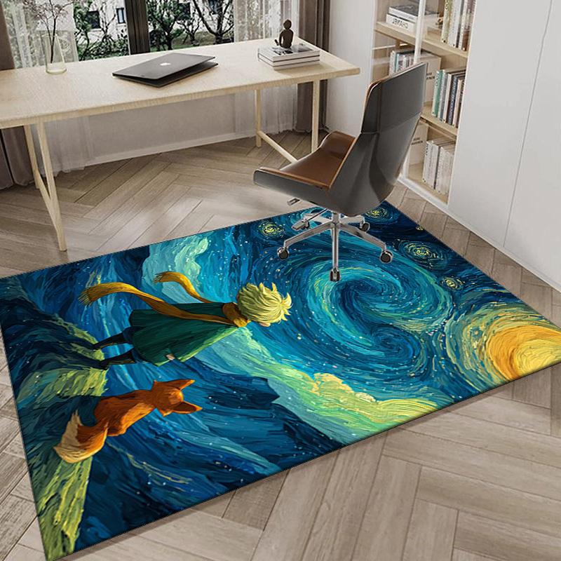 Prince's Nightly Embrace Carpet, Chair Rug,Rug for Office Bedroom living rooms, Doormat decor Fan Gift Christmas Gift