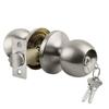 BESTTEN Keyed Entry Door Knob, Heavy Duty Entrance Door Lock, Matte Black | Easy Installation, Universal design