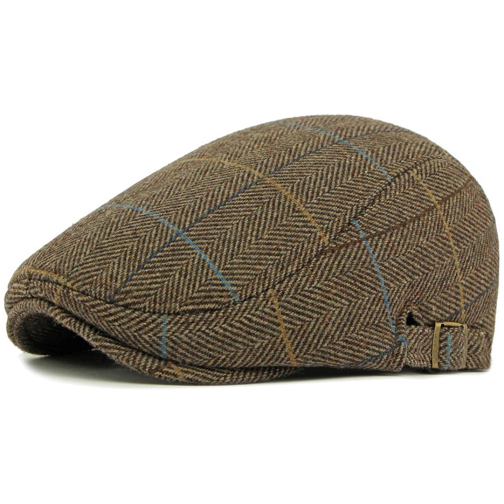 HT4839 Mens Berets Striped Artist Painter Wool Beret Hats Ivy Flat Cap Women Thick Warm Autumn Winter Hat Male Female Beret Caps