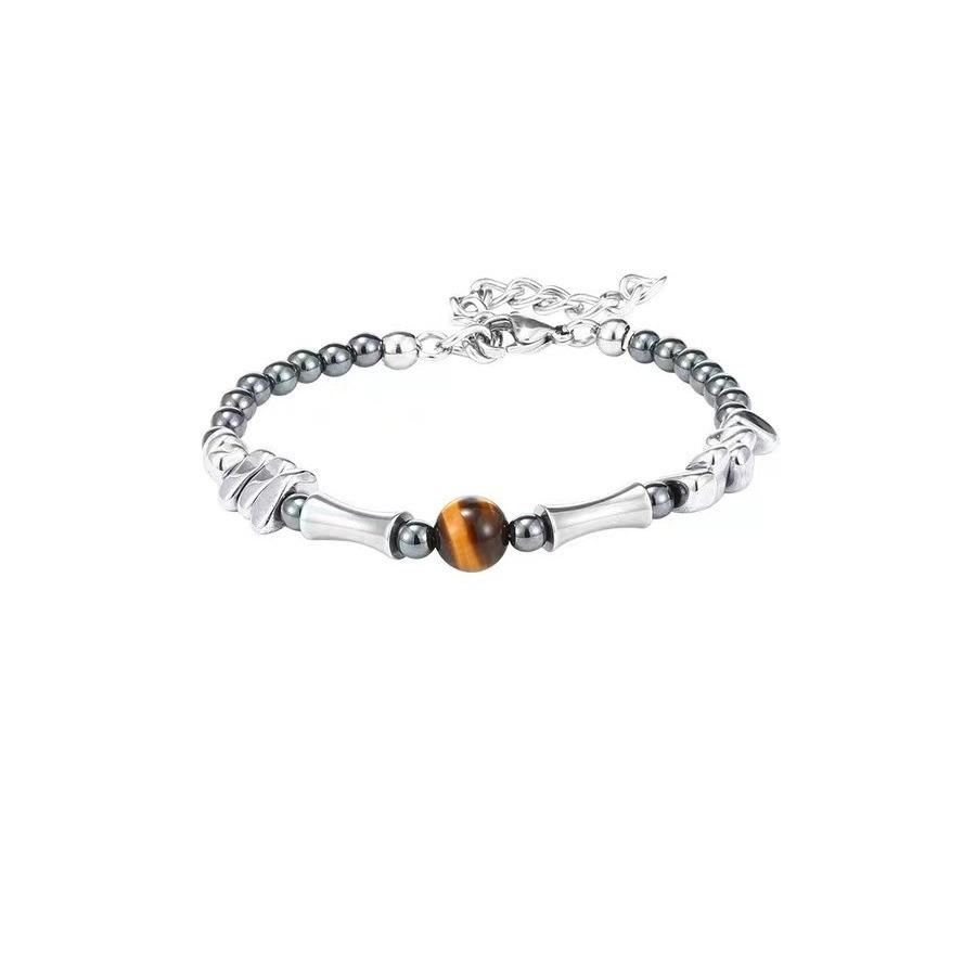 Titanium Bamboo Steel Section Bracelet Elegant Design For Men And Fashionable Women