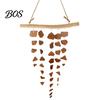 Sea Glass Wind Chime Chime, Handmade Driftwood Coastal Garden Hanging for Home Beach House Window Decor Nautical