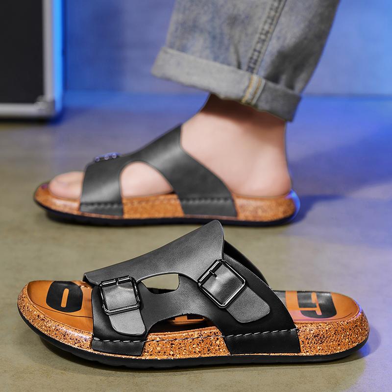 Fashion Trendy men's summer slippers Minimalist comfortable and breathable style Outdoor fashion street walking Luxury hot selling shoes