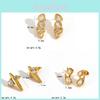 Boucles d'oreilles géométriques en zircone style luxe léger pour femmes avec tige en acier inoxydable pour bijoux de mode