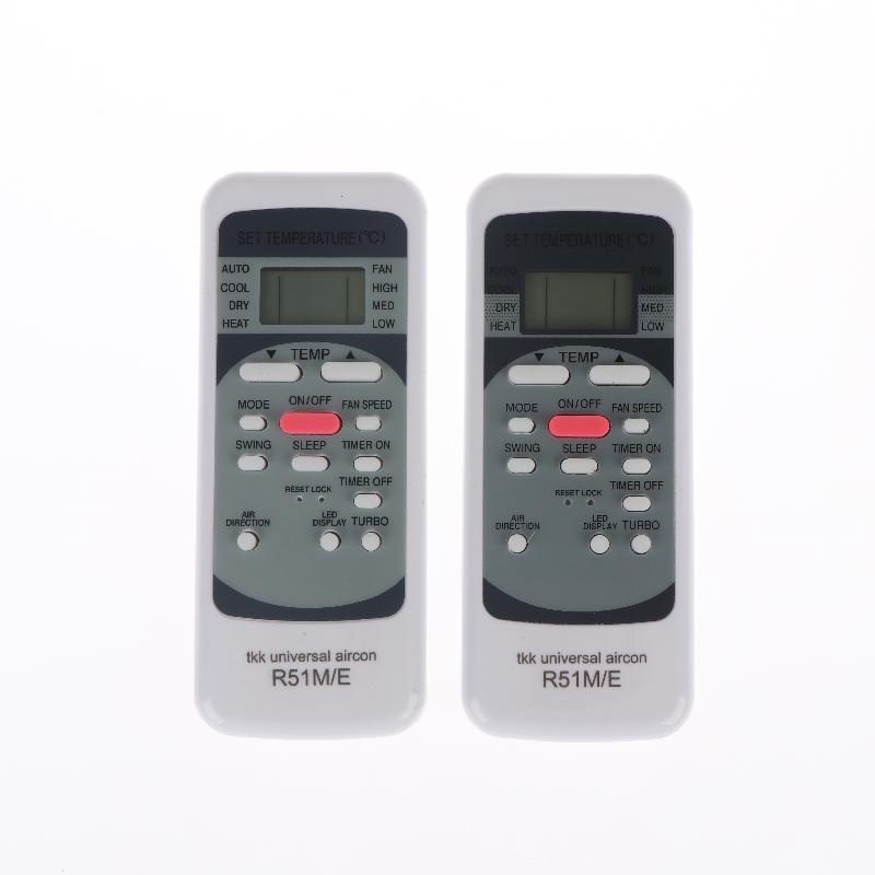 1/2 Piezas Control Remoto Universal para Aire Acondicionado Midea R51M/E con Temporizador de Reloj Incorporado