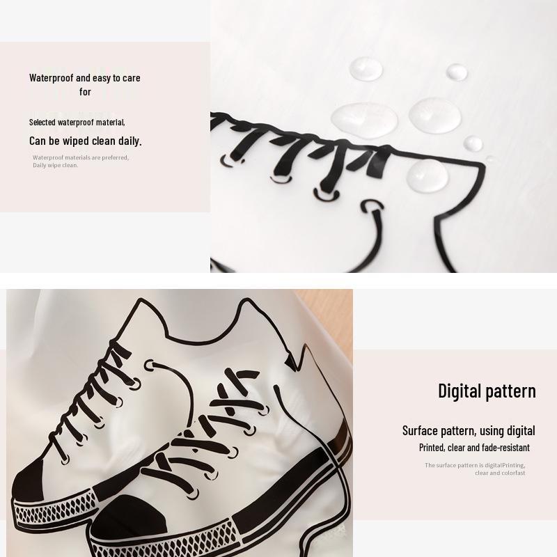 Frosted Drawstring Shoe Storage Bags - Dustproof & Moistureproof for Home, Travel & Dormitory Use