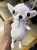 Realistic Stuffed Animals Simulation Dogs Chihuahua Keychain Pendant Kawaii Chihuahua Dog Puppy Toy Funny Kids Christmas Gifts