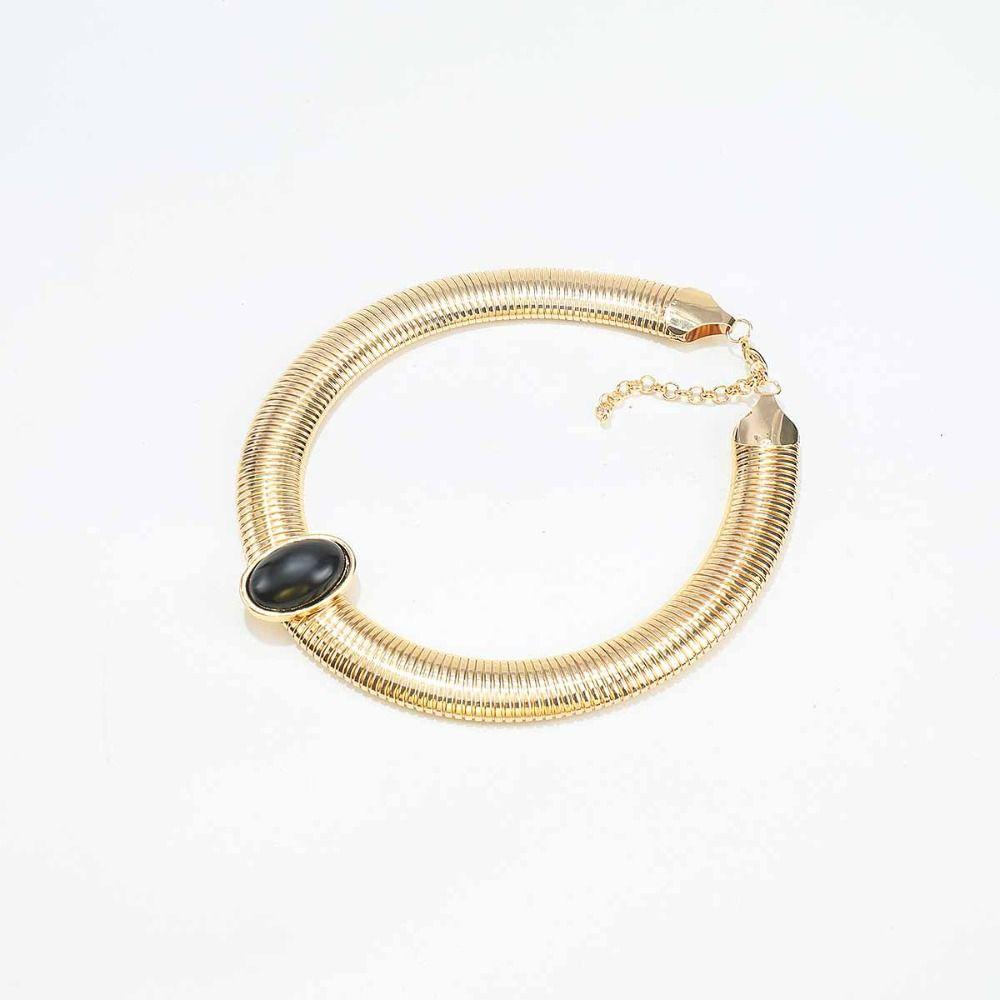 Goldene Chunky Choker Halskette Vintage Übertriebene Schlüsselbein Kette Einfache Chunky Kette Halskette Geschenk