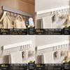 Space Aluminum Wall Hook Set With Strong Adhesive No Drilling Suitable For Bathroom And Closet Storage
