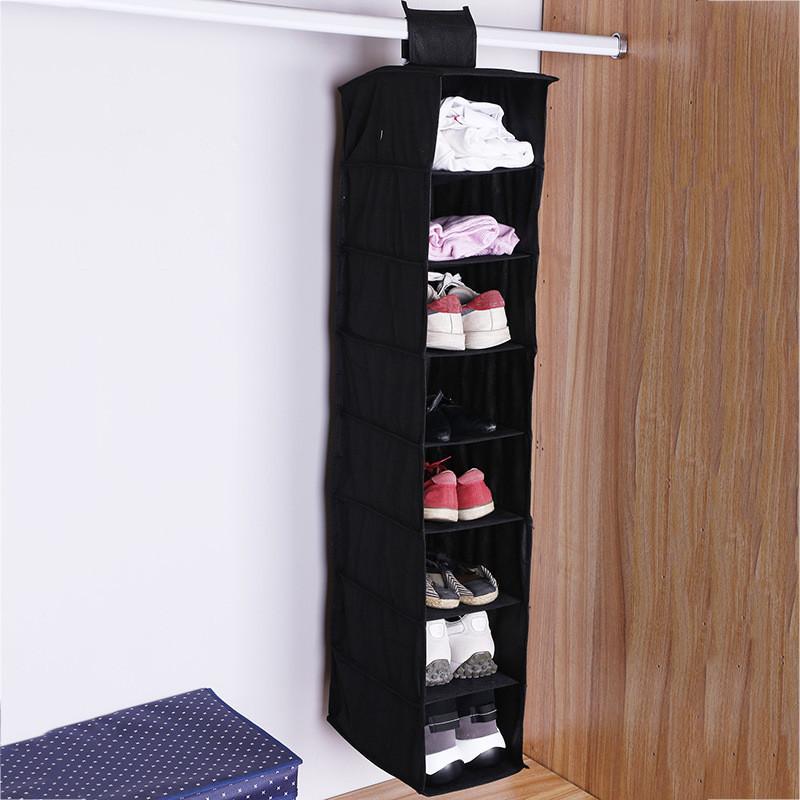 Luxurious Black 6-layer Narrow Cube-shaped Bedroom Storage Organizer