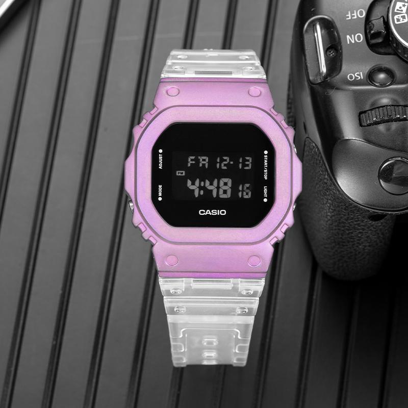 CASIO Customized watch modified series dream watch transparent strap ice tough small square DW-5600SKE-7A (Team788-modif Fen