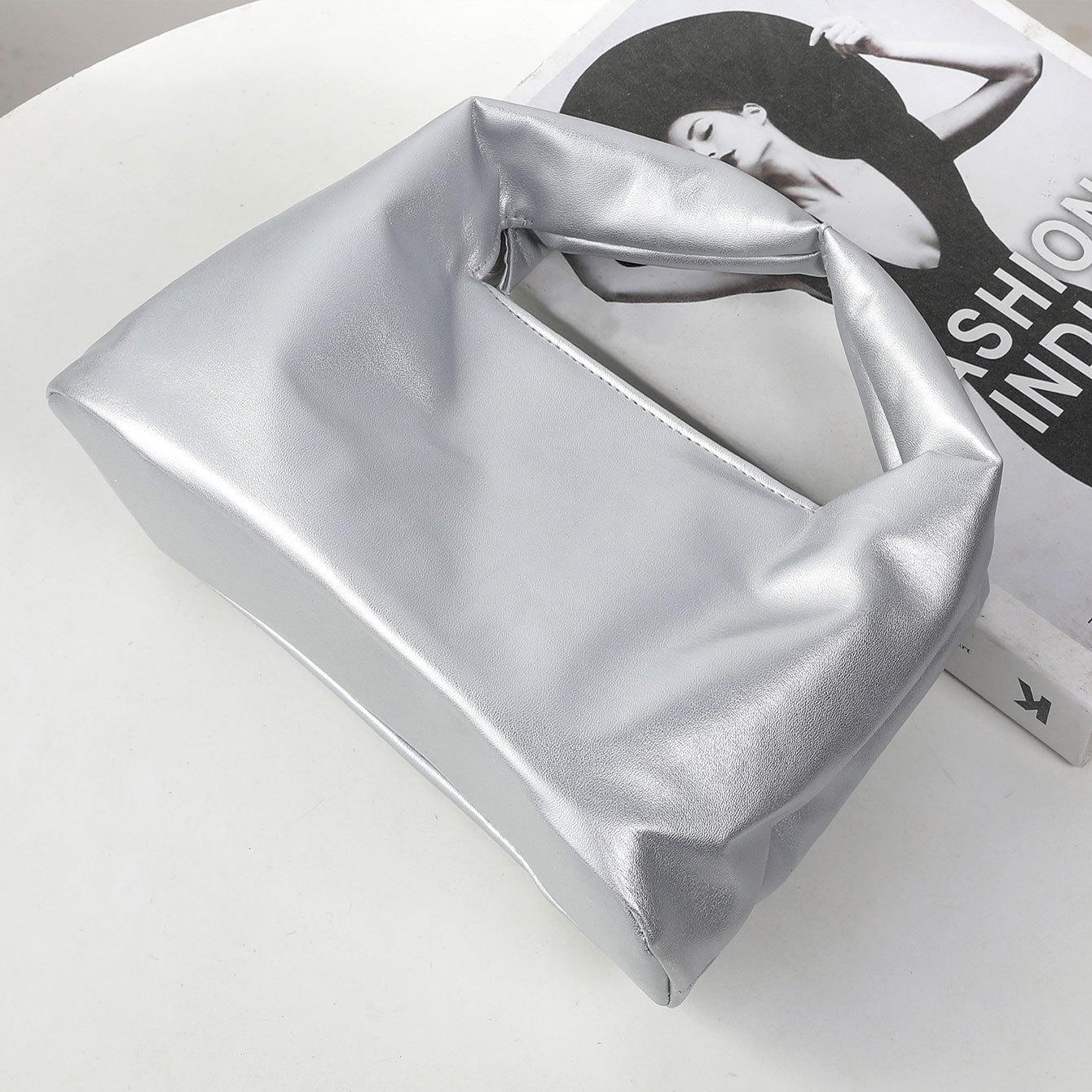 

White Sequins Hobo Handbag Women Shiny Bucket Bag Elegant Evening Clutch Bag for Wedding Party Exquisite Small Tote Female Purse
