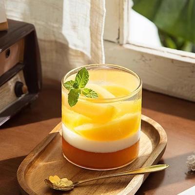 New Transparent Dessert Cup Round Heat Resistant Glass Cup Easy To Clean Pudding Yogurt Cup