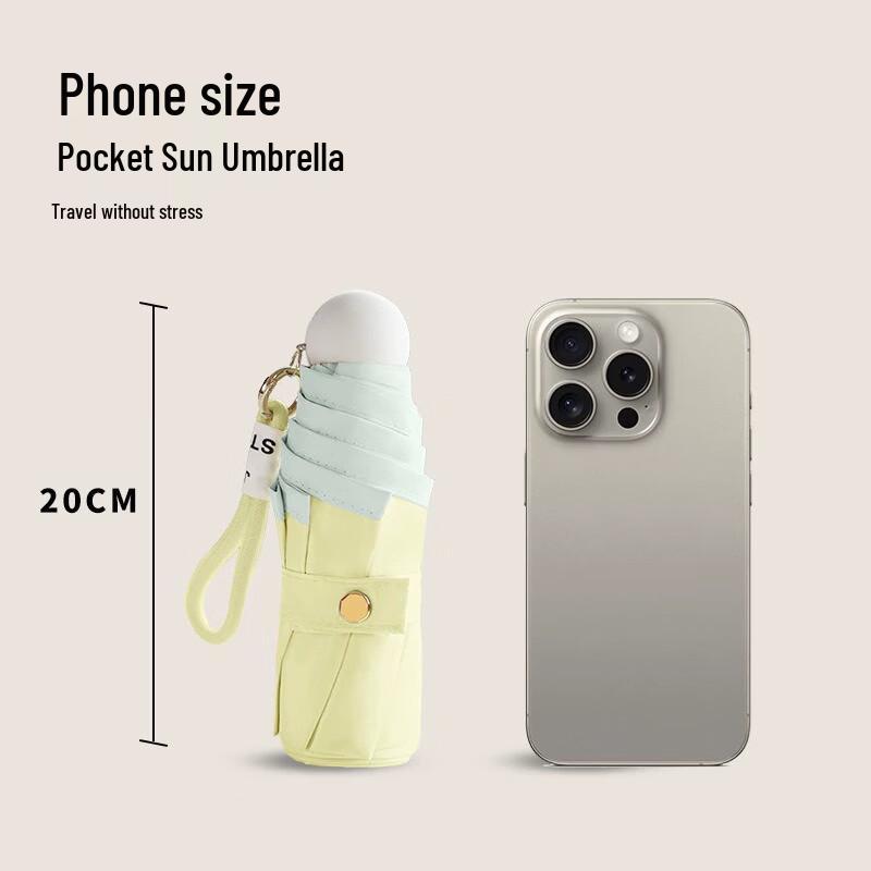 Zechen Portable 5-Fold UV Protection Sun Umbrella