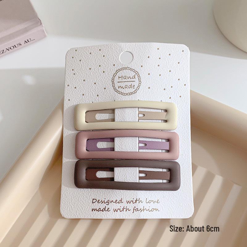 Simplistic Coffee Hair Clip for Women & Kids - No-Trace Side Bangs Organizer