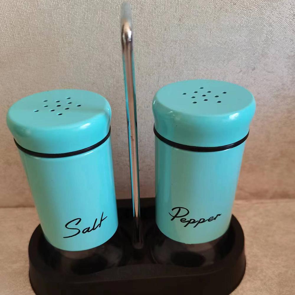 Salt- och pepparströare Set Återanvändbar Multifunktionell Salt Kryddburk Glasbotten Dammtät Förseglad Kryddflaska för Kök