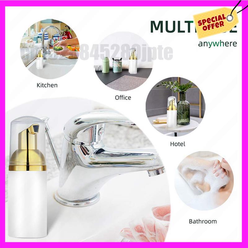 -ABUB 50Ml Empty Bottles Travel Soap Bottles Plastic Foam Dispenser Bottles Foam Soap Pump Dispensers Cleaning,Travel 60Pcs