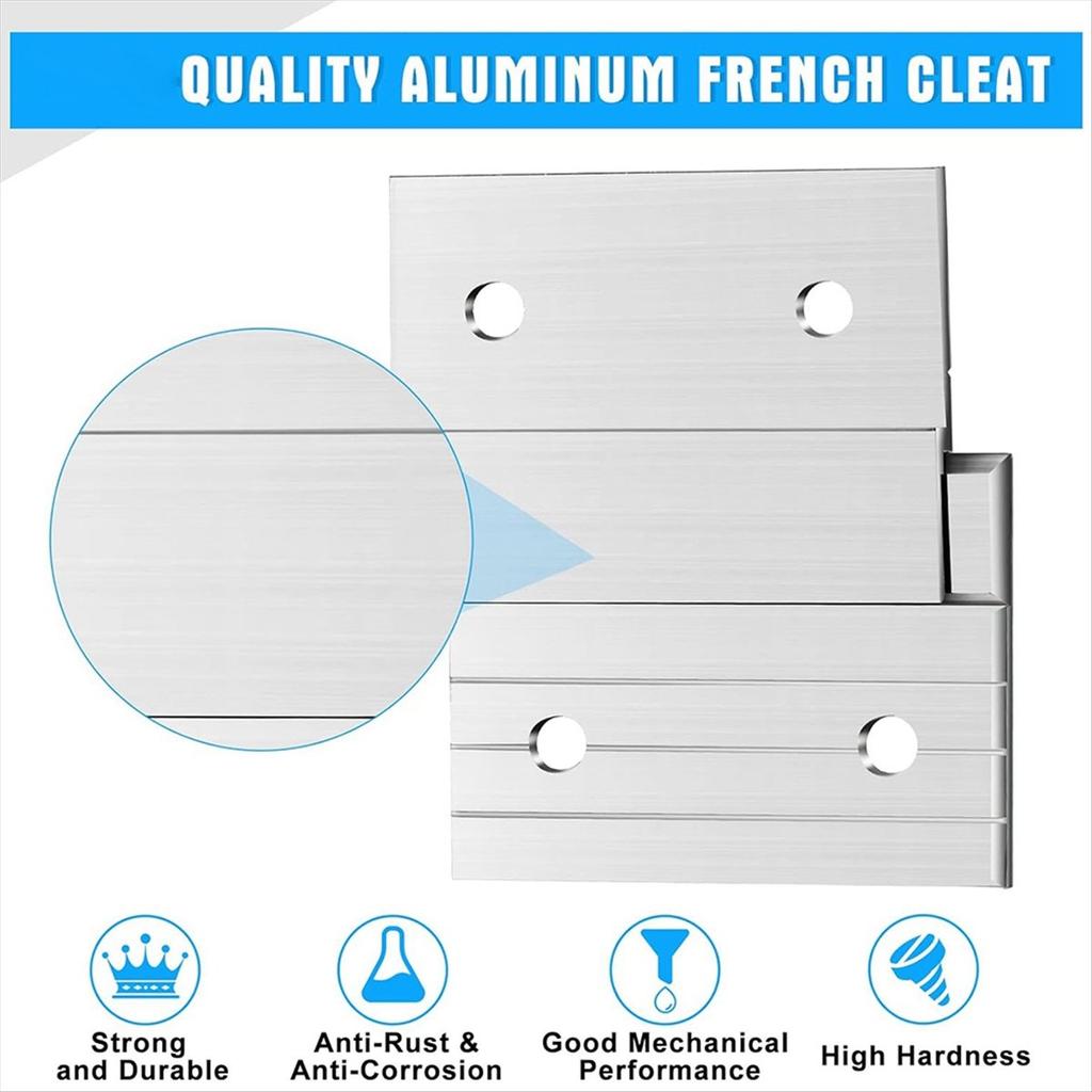 2025+ Hardware Kit for Hanging French Plywood Picture Hooks, Wall Bracket Hardware Kit Aluminum Z Bar Hangers 24 Pieces