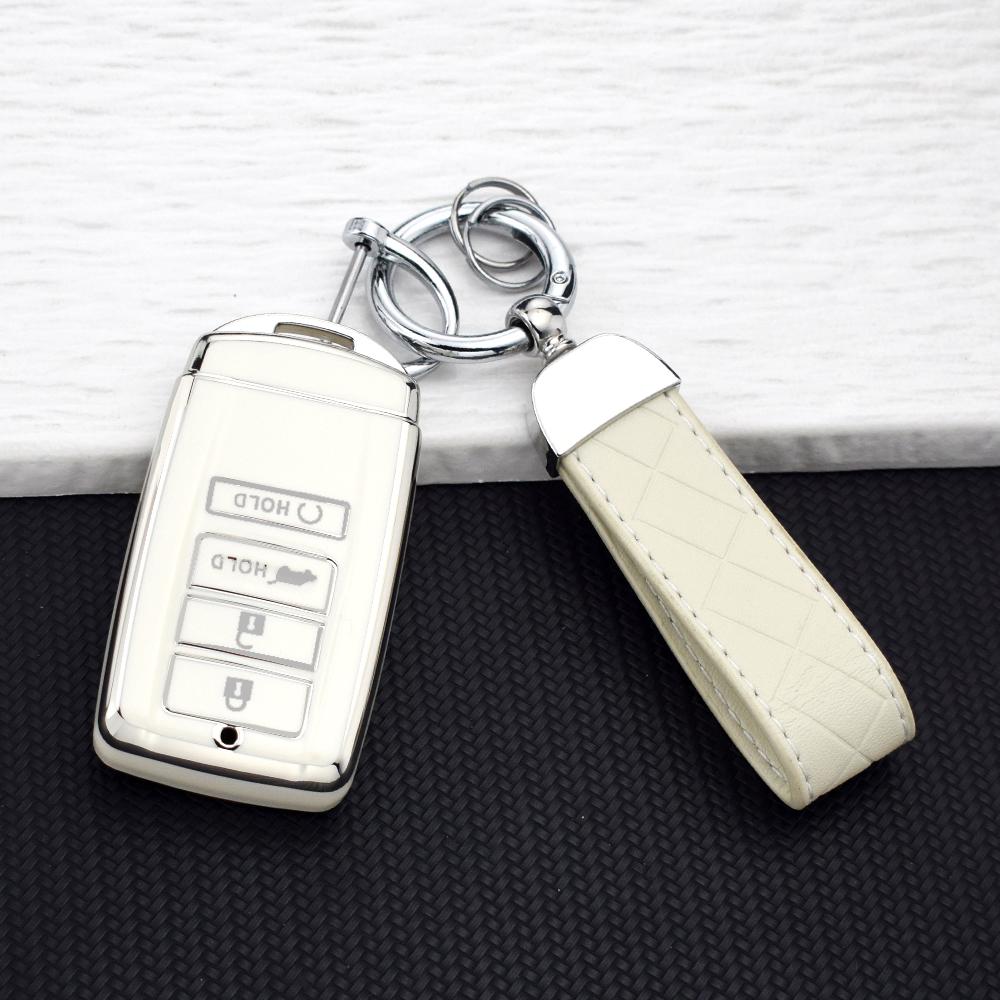 Soft TPU Key Fob Protector Shell for Honda Acura MDX RDX CDX TLX-L RLX NSX Car Key Case Cover Holder Auto Key Chain Accessories