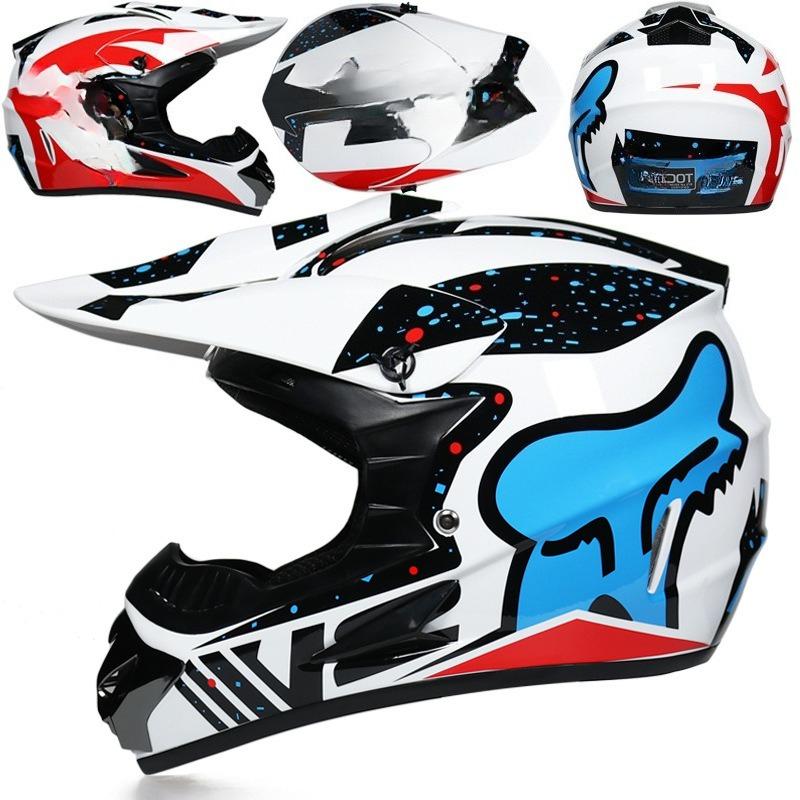 Four Seasons Motorcycle Off-road Helmet for Men and Women, Electric Bike Helmet, Mountain Bike Off-road Helmet, Racing Speed Descent Pedal