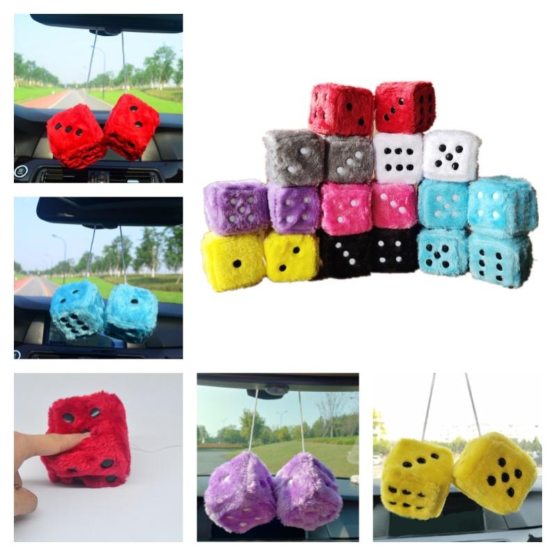 Soft Plush Dice Toy Hanging Decoration For Car Festive Ornament