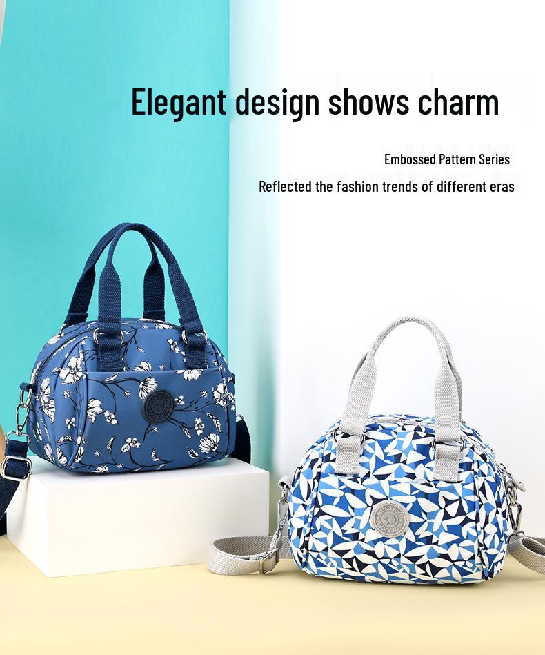 Autumn Print Nylon Women's Lightweight Korean Style Crossbody Handbag