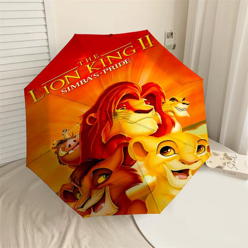 

1pc Lion King II: Simba s Pride Folding umbrella automatic open/close, 8-Rib Durable Frame, Compact Folding Design, Ideal Birthday1107L