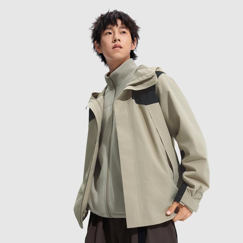 Li Ning CF Su Black Dazzle Fleece Warm Windproof Moisture Wicking Three In One Jacket Unisex Jacket AEMV063-2