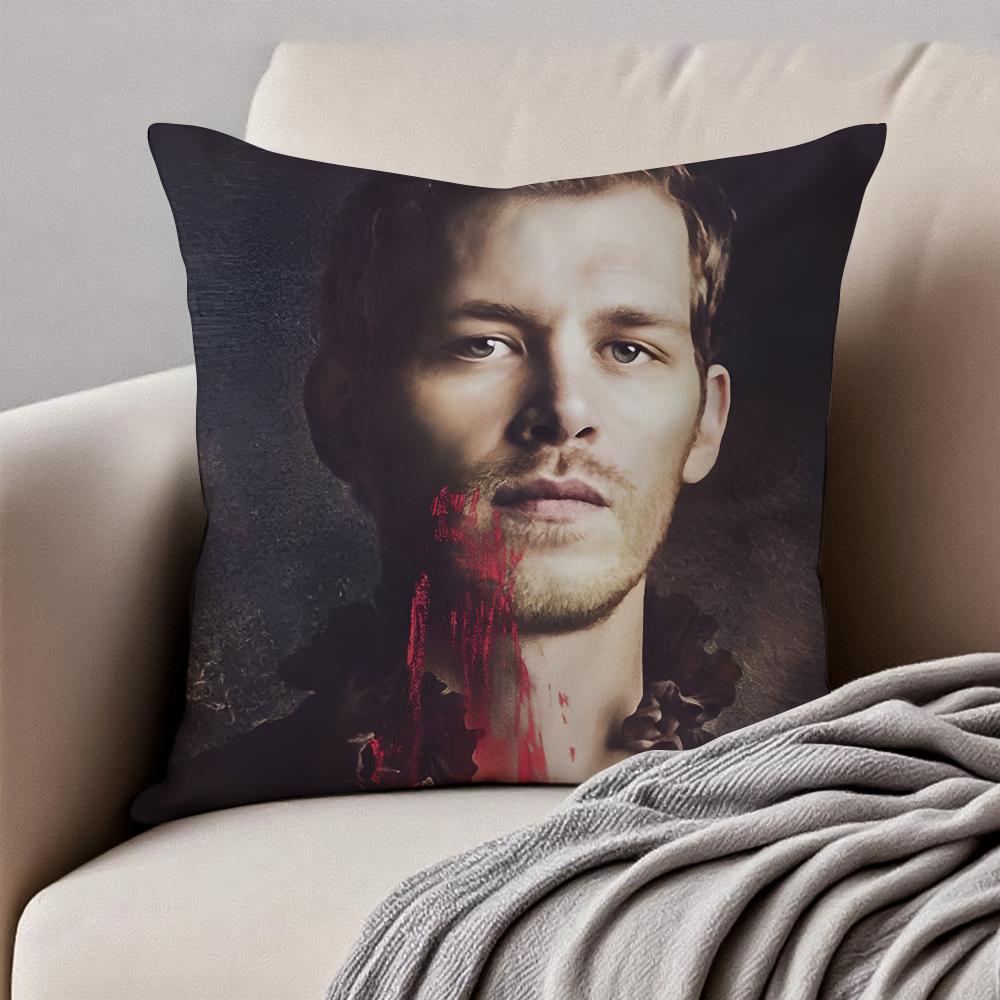 K-Klaus Mikaelson Vampire Diaries Cushion Cover Pillowcase Anti-Dustmite Invisible Zipper Short Plush Sofa Cushion