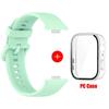 Case+Silicone Band For Huawei Watch Fit 3 Strap sport bracelet Tempered Glass cover Protector for Huawei Fit3 correa Accessories