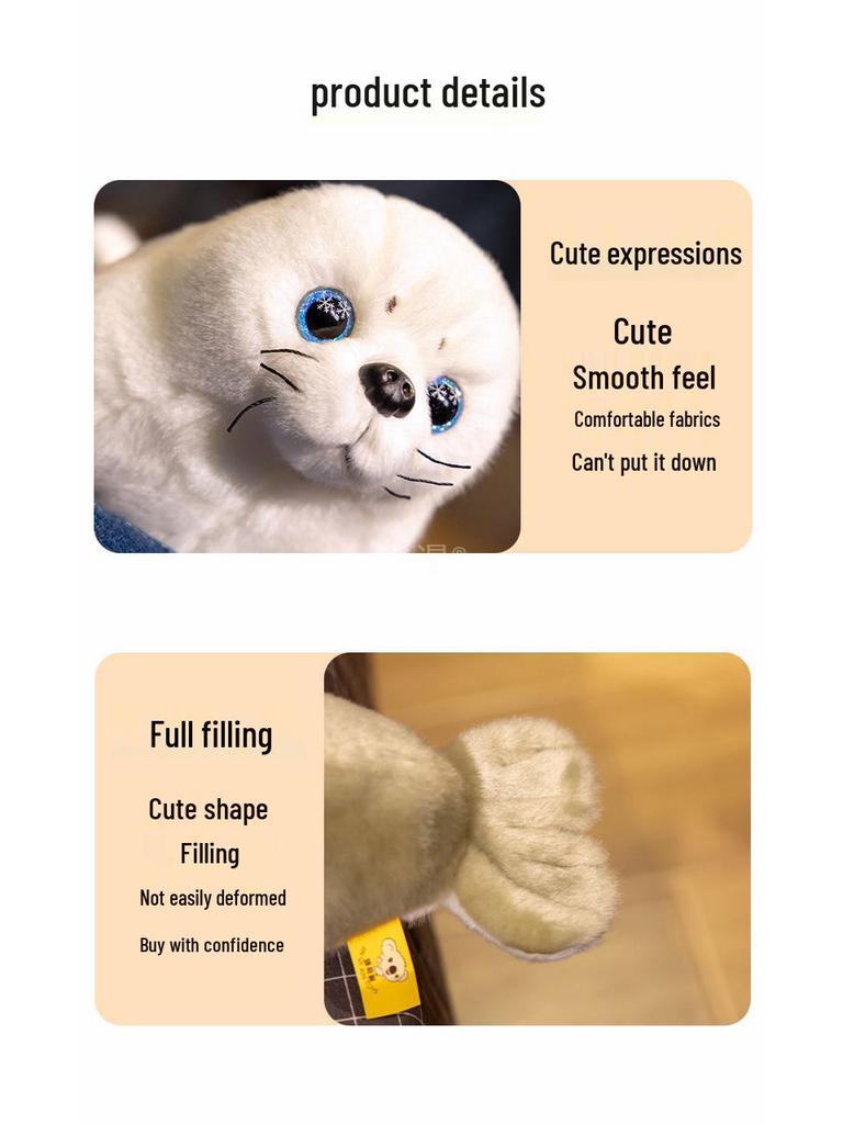 Internet Celebrity Seal Plush Keychain: Cute Aquarium Seal Doll, Sleeping Hug Pillow, Ornament, Birthday Gift