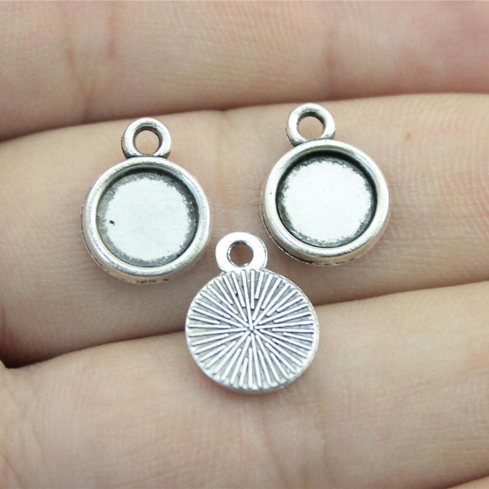 Fit Round 12mm Glass Cabochon Base Setting Tray Accessories Parts Men Jewelry New Arrivals Cheap Cute Stuff