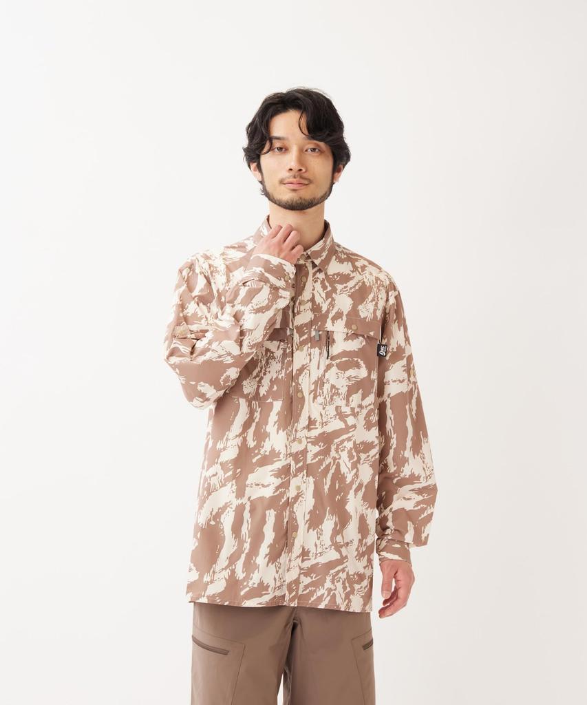 Wilkin Long Sleeve Shirt Tops Shirt Long Sleeve LIGHT OLIVE M [Snow Peak] EP-SH-26SU001 Men's Women's
