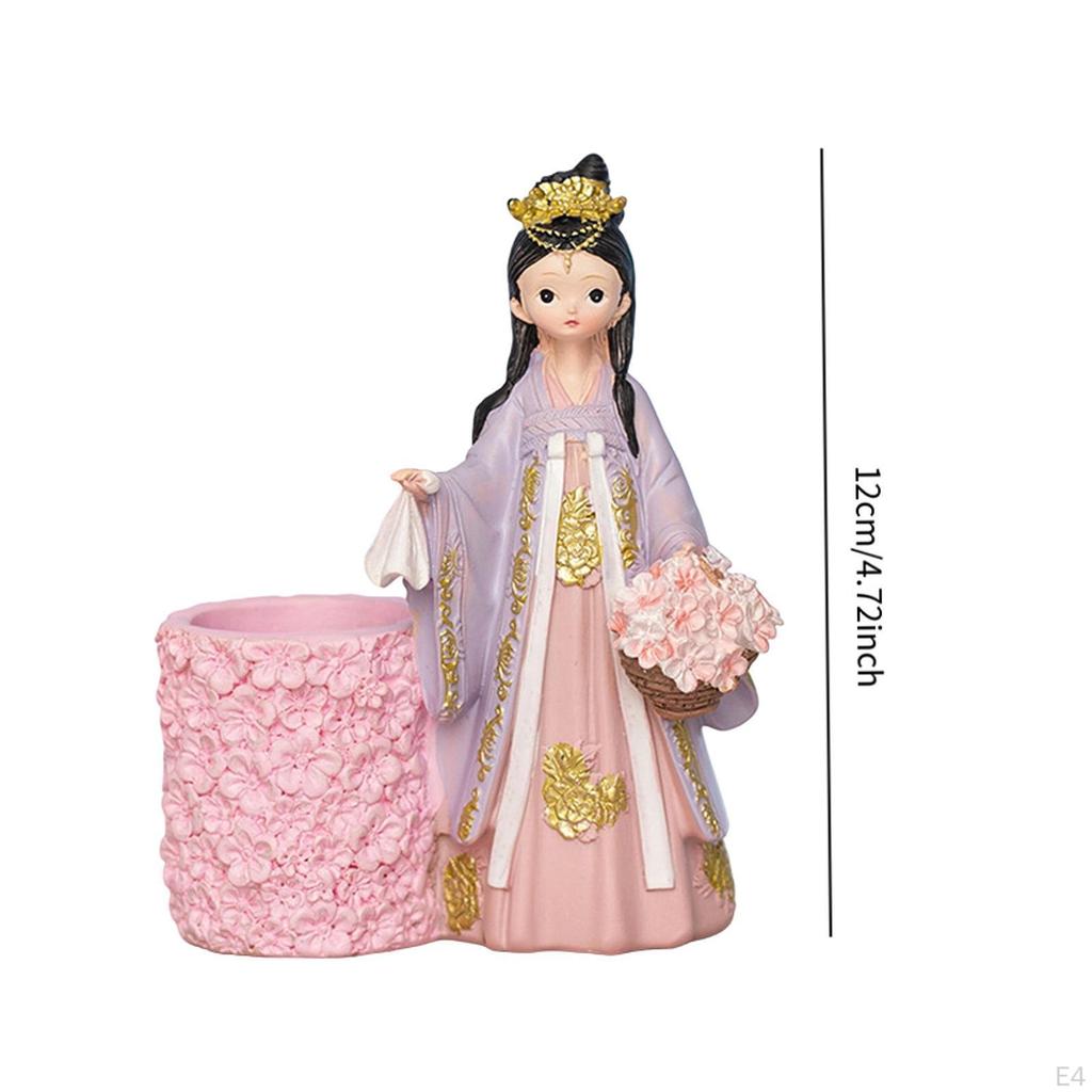 Pen Holder Ancient Beauty Cartoon Animal Desk Decor Makeup Brush Elegant for Countertop