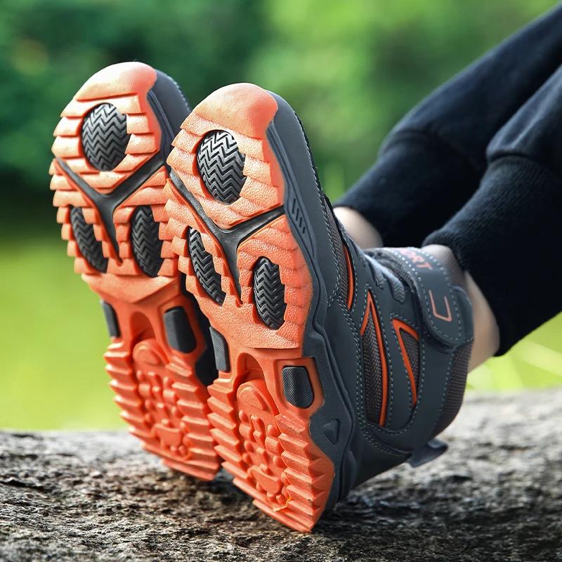 Fashion New Outdoor anti slip Hiking Shoes Teenage student shoes Kids Trekking Sneakers Mountain Climbing Shoes Sport Footwear For Boys