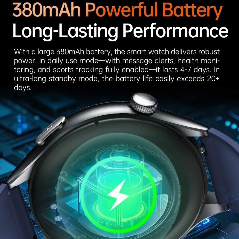 2026 New Men Uric Acid Blood Lipid Monitor Smart Watch ECG Blood Pressure Blood Oxygen Heart Rate Temp BT Call Health Smartwatch Sports Fitness Watch