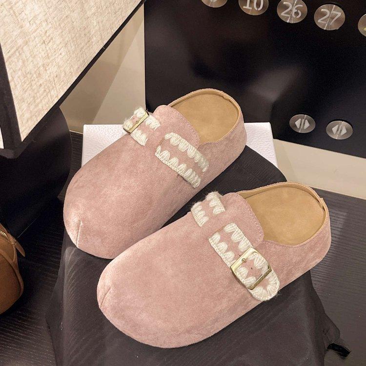 Baotou drag women wear autumn new popular retro fashion casual small casual platform shoes 40 розовый 2400₽