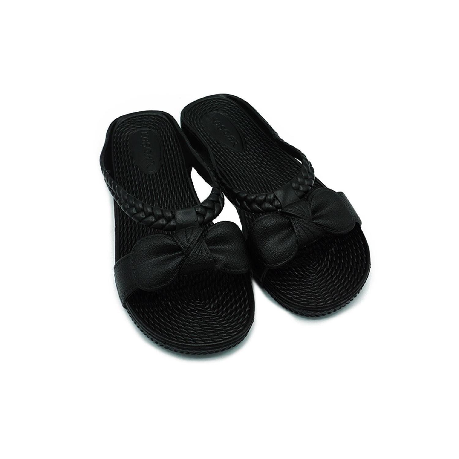 

Нескользящая подошва для ванной, балкона, пляжа, улицы, тапочки черные Z-304