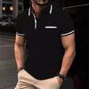 Polo de Verano para Hombre con Bloque de Color y Logo Estampado - Estilo Casual Europeo y Americano